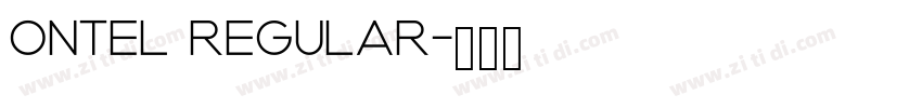 Ontel Regular字体转换